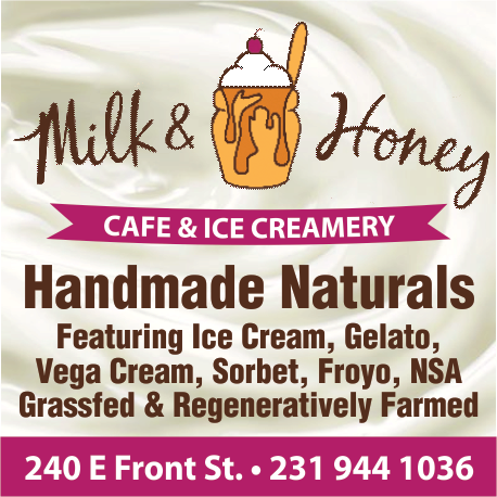 Milk & Honey Cafe & Iced Creamery Print Ad